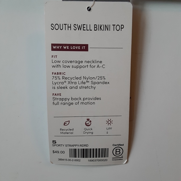 Athleta NEW Radiant Red South Swell Bikini… - Picture 4 of 6